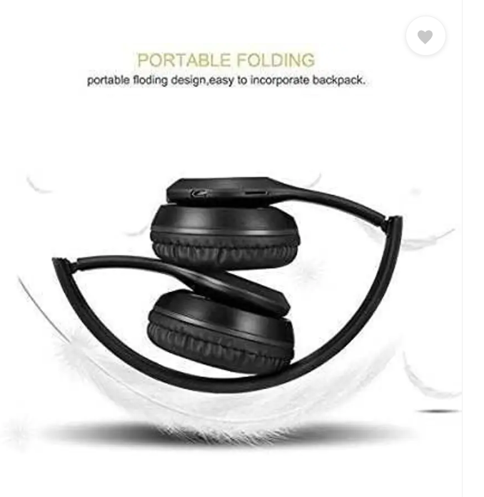 BEST BUY Wireless Bluetooth Headphone with Mic and FM SD Card Slot Bluetooth  (Black, On the Ear)